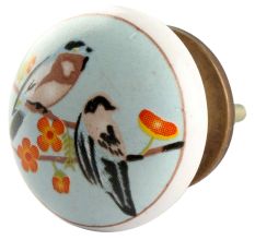 Multicolor Bird Ceramic Flat Drawer Knob Online